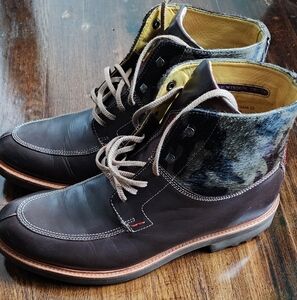 Robert Graham Leather and Fur boot Sz 10 1/2
